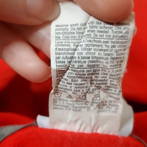 Champion Red Pullover Hoodie Long Sleeve Cotton Blend Sweatshirt Adult XL - Picture 10 of 10